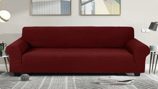 Elastické plyšové poťahy na trojmiestne pohovky BestBerg